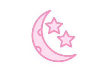 Yıldızlı Gökyüzü simgesi, gökyüzü, gece, yıldızlar, ikon duoton çizgi simgesi, düzenlenebilir vektör simgesi, piksel mükemmel, illüstratör ai dosyası