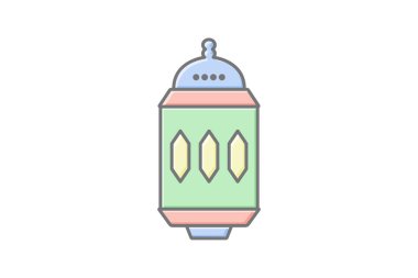 Fanoos Lantern simgesi, fener, ışık, ikon, fanoos fener ikonu lineal renk ikonu, düzenlenebilir vektör simgesi, piksel mükemmel, illüstratör ai dosyası