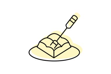 Çikolata Fondü simgesi, çikolata, aşk, tatlı, renk gölge ince ikonu, düzenlenebilir vektör simgesi, piksel mükemmel, illüstratör ai dosyası