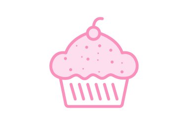 Kek simgesi, pasta, aşk, tatlı, duoton çizgi simgesi, düzenlenebilir vektör simgesi, piksel mükemmel, illüstratör ai dosyası