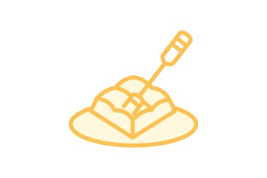 Çikolata Fondü ikonu, çikolata, aşk, tatlı, duoton çizgi ikonu, düzenlenebilir vektör ikonu, piksel mükemmel, illüstratör ai dosyası