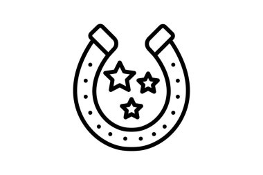 At nalı simgesi, şans, İrlandalı, sembol, şans tılsımı simgesi, düzenlenebilir vektör simgesi, piksel mükemmel, illüstratör ai dosyası