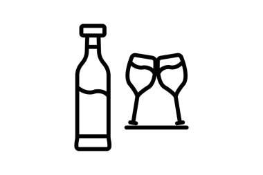 İrlanda Viski ikonu, viski, İrlandalı, sembol, alkol çizgisi simgesi, düzenlenebilir vektör simgesi, piksel mükemmel, illüstratör ai dosyası