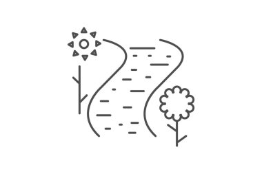 İrlanda Nehri simgesi, nehir, İrlandalı, sembol, su inceliği simgesi, düzenlenebilir vektör simgesi, piksel mükemmel, illüstratör ai dosyası