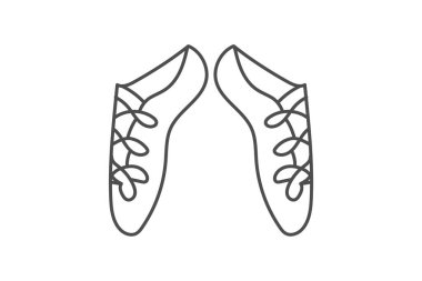 İrlanda Jig Ayakkabı simgesi, ayakkabılar, İrlandaca, sembol, dans çizgisi simgesi, düzenlenebilir vektör simgesi, piksel mükemmel, illüstratör ai dosyası