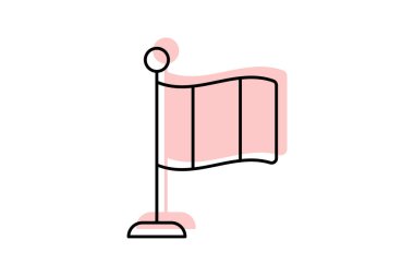 İrlanda Bayrağı simgesi, bayrak, İrlanda, sembol, üç renkli gölge ince çizgi simgesi, düzenlenebilir vektör simgesi, piksel mükemmel, illüstratör ai dosyası