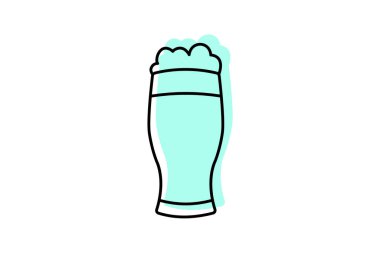 Guinness Cam simgesi, cam, İrlandalı, sembol, bira rengi gölge inceliği simgesi, düzenlenebilir vektör simgesi, piksel mükemmel, illüstratör ai dosyası