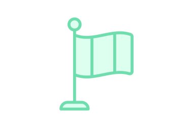 İrlanda Bayrağı simgesi, bayrak, İrlanda, sembol, üç renkli duoton çizgi simgesi, düzenlenebilir vektör simgesi, piksel mükemmel, illüstratör ai dosyası