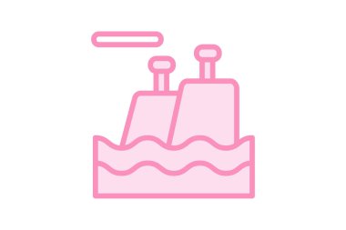 Moher simgesi, kayalıklar, İrlandalılar, semboller, doğal simge duotone çizgi simgesi, düzenlenebilir vektör simgesi, piksel mükemmel, illüstratör ai dosyası