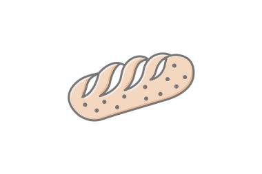 İrlanda Soda Ekmek simgesi, ekmek, İrlandalı, sembol, gıda lineal renk simgesi, düzenlenebilir vektör simgesi, piksel mükemmel, illüstratör ai dosyası