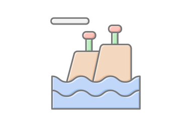 Moher simgesi, kayalıklar, İrlandalılar, semboller, doğal sınır işareti renk simgesi, düzenlenebilir vektör simgesi, piksel mükemmel, illüstratör ai dosyası