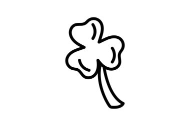 Yonca simgesi, yonca, İrlandalı, sembol, şans çizgisi simgesi, düzenlenebilir vektör simgesi, piksel mükemmel, illüstratör ai dosyası