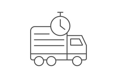 Alışveriş Ekspresi simgesi, alışveriş, ekspres, hızlı dağıtım, kolaylık çizgisi simgesi, düzenlenebilir vektör simgesi, piksel mükemmel, illüstratör ai dosyası