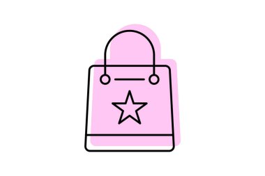 Alışveriş Torbası simgesi, çanta, alışveriş, satın alma, perakende renk inceliği simgesi, düzenlenebilir vektör simgesi, piksel mükemmel, illüstratör ai dosyası