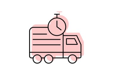 Alışveriş Ekspresi simgesi, alışveriş, ekspres, hızlı dağıtım, uygun renk gölge inceliği simgesi, düzenlenebilir vektör simgesi, piksel mükemmel, illüstratör ai dosyası