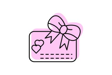 Hediye kartı simgesi, kart, hediye, hediye, hediye, alışveriş rengi inceliği simgesi, düzenlenebilir vektör simgesi, piksel mükemmel, illüstratör ai dosyası