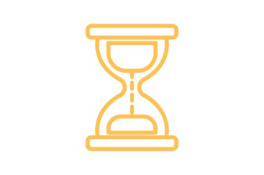 Kum saati simgesi, zaman, kum, geri sayım, bitiş süresi duotone satırı simgesi, düzenlenebilir vektör simgesi, piksel mükemmel, illüstratör ai dosyası