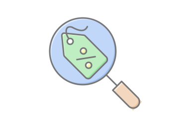 Kelepir Avı simgesi, pazarlık, avlanma, satış, alışveriş lineal renk simgesi, düzenlenebilir vektör simgesi, piksel mükemmel, illüstratör ai dosyası