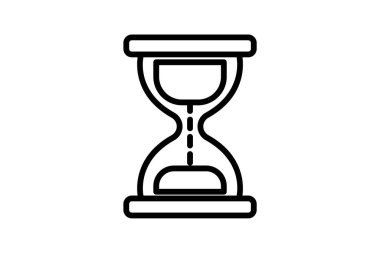 Kum saati simgesi, zaman, kum, geri sayım, bitiş tarihi simgesi, düzenlenebilir vektör simgesi, piksel mükemmel, illüstratör ai dosyası