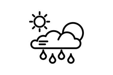 Hava Durumu Uygulaması simgesi, uygulama, hava durumu, simge, mobil satır simgesi, düzenlenebilir vektör simgesi, piksel mükemmel, illüstratör ai dosyası