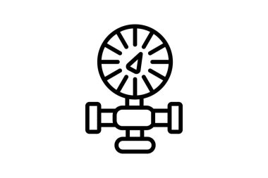 Atmosferik basınç simgesi, basınç, hava, ikon, barometrik çizgi simgesi, düzenlenebilir vektör simgesi, piksel mükemmel, illüstratör ai dosyası
