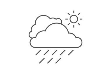 Misty simgesi, sis, hava, ikon, sisli ince çizgi simgesi, düzenlenebilir vektör simgesi, piksel mükemmel, illüstratör ai dosyası