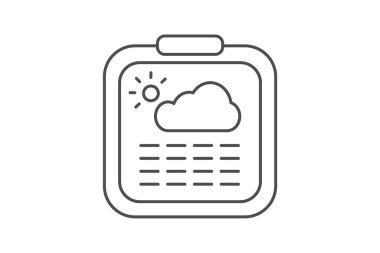 Hava Durumu Raporu simgesi, rapor, hava durumu, ikon, güncelleme ince simgesi, düzenlenebilir vektör simgesi, piksel mükemmel, illüstratör ai dosyası