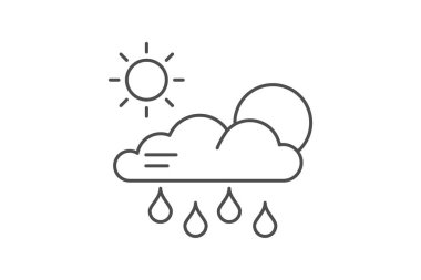 Hava Durumu Uygulaması simgesi, uygulama, hava durumu, ikon, mobil ince çizgi simgesi, düzenlenebilir vektör simgesi, piksel mükemmel, illüstratör ai dosyası