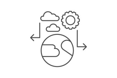 İklim Eylem simgesi, iklim, eylem, hava durumu, ikon ince çizgi simgesi, düzenlenebilir vektör simgesi, piksel mükemmel, illüstratör ai dosyası