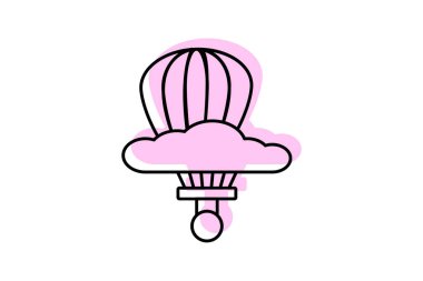 Hava Balonu simgesi, balon, hava, ikon, atmosferik renk gölge ince simgesi, düzenlenebilir vektör simgesi, piksel mükemmel, illüstratör ai dosyası