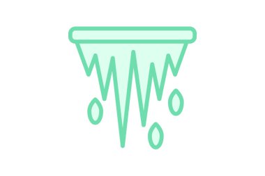 Icicle simgesi, buz, hava, ikon, kış duoton çizgisi simgesi, düzenlenebilir vektör simgesi, piksel mükemmel, illüstratör ai dosyası