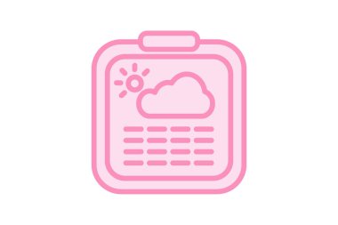 Hava Durumu Raporu simgesi, rapor, hava durumu, ikon, duoton satır simgesi, düzenlenebilir vektör simgesi, piksel mükemmel, illüstratör ai dosyası