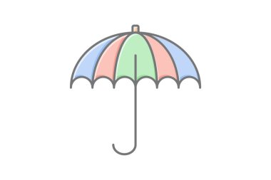 Şemsiye simgesi, yağmur, hava, ikon, koruma çizgi simgesi, düzenlenebilir vektör simgesi, piksel mükemmel, illüstratör ai dosyası