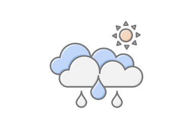 Hava Deseni simgesi, hava durumu, desenler, simge, atmosferik doğrusal renk simgesi, düzenlenebilir vektör simgesi, piksel mükemmel, illüstratör ai dosyası