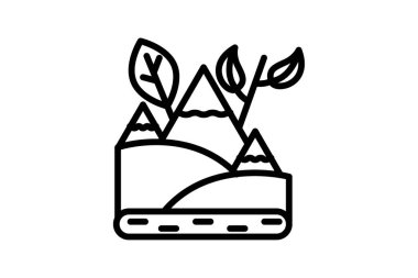 Ekolojik ikon, eko, turizm, sürdürülebilir, seyahat çizgisi simgesi, düzenlenebilir vektör simgesi, piksel mükemmel, illüstratör ai dosyası