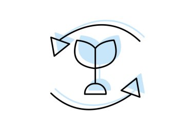 Geri dönüşüm simgesi, geri dönüşüm, yeniden kullanım, sürdürülebilirlik, geri dönüşüm çevre uygulaması renk gölge çizgisi simgesi, düzenlenebilir vektör simgesi, piksel mükemmel, illüstratör ai dosyası