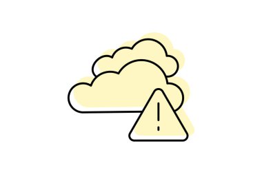 Hava kirliliği simgesi, kirlilik, hava kirliliği, kirlilik, atmosferik renk gölge ince simgesi, düzenlenebilir vektör simgesi, piksel mükemmel, illüstratör ai dosyası