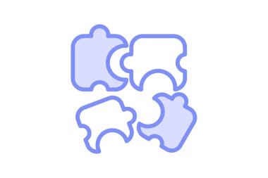 Bulmaca simgesi, oyun, oyun, meydan okuma, beyin teaser duotone satır simgesi, düzenlenebilir vektör simgesi, piksel mükemmel, illüstratör ai dosyası