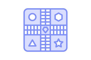 Pano Oyunları simgesi, oyun, oyun, masaüstü, strateji duotone satır simgesi, düzenlenebilir vektör simgesi, piksel mükemmel, illüstratör ai dosyası