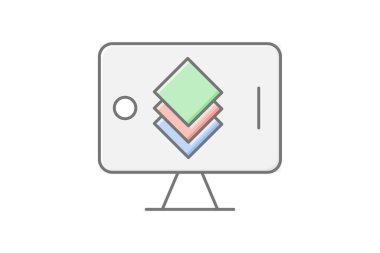 Platformer simgesi, oyun, oyun, atlama, macera lineal renk simgesi, düzenlenebilir vektör simgesi, piksel mükemmel, illüstratör ai dosyası