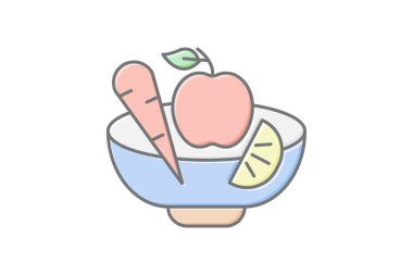 Sağlıklı Tarifler simgesi, tarifler, yemek, beslenme, doğrusal renk simgesi, düzenlenebilir vektör simgesi, piksel mükemmel, illüstratör ai dosyası