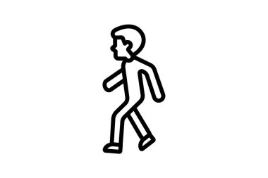 Yürüyen simge, yürüyüş, yürüyüş, gezinme, adım çizgisi simgesi, düzenlenebilir vektör simgesi, piksel mükemmel, illüstratör ai dosyası