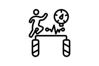 Yüksek Yoğunluklu Ara Eğitim simgesi, aralık, yoğunluk, egzersiz, çizgi simgesi, düzenlenebilir vektör simgesi, piksel mükemmel, illüstratör ai dosyası