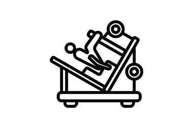 Alt Vücut Çalıştırma simgesi, egzersiz, bacaklar, kalçalar, dörtlü satır simgesi, düzenlenebilir vektör simgesi, piksel mükemmel, illüstratör ai dosyası