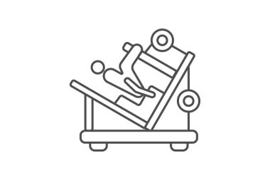 Alt Vücut Çalıştırma simgesi, egzersiz, bacaklar, kalçalar, dörtlü ince çizgi simgesi, düzenlenebilir vektör simgesi, piksel mükemmel, illüstratör ai dosyası