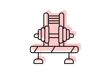 CrossFit simgesi, egzersiz, fitness, sağlık rengi gölge inceltme simgesi, düzenlenebilir vektör simgesi, piksel mükemmel, illüstratör ai dosyası