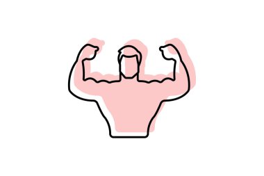 Tam vücut çalıştırma simgesi, egzersiz, rutin, fitness renk gölge inceltme simgesi, düzenlenebilir vektör simgesi, piksel mükemmel, illüstratör ai dosyası