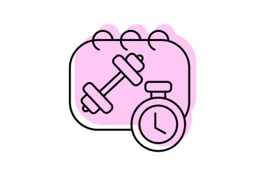 Ara Eğitim simgesi, eğitim, egzersiz, egzersiz, rutin renk gölge inceliği simgesi, düzenlenebilir vektör simgesi, piksel mükemmel, illüstratör ai dosyası