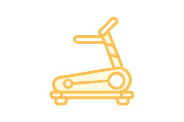 Koşu bandı simgesi, çalışma, kardiyo, egzersiz, duoton çizgi simgesi, düzenlenebilir vektör simgesi, piksel mükemmel, illüstratör ai dosyası