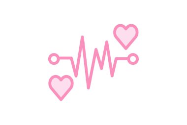 Kalp Atışı simgesi, hızı, nabzı, bpm, duoton satır simgesini, düzenlenebilir vektör simgesini, piksel mükemmelliğini, çizer ai dosyasını izle